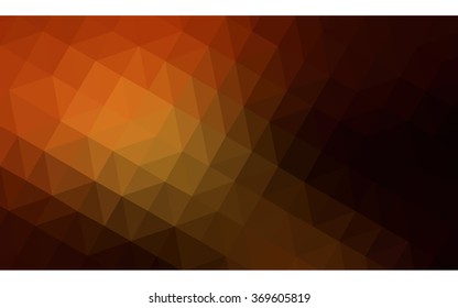 Dark orange polygonal illustration, which consist of triangles. Geometric background in Origami style with gradient. Triangular design for your business.