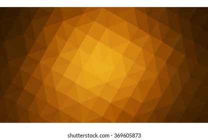 Dark orange polygonal illustration, which consist of triangles. Geometric background in Origami style with gradient. Triangular design for your business.