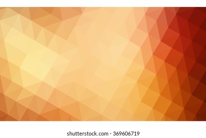 Dark orange polygonal illustration, which consist of triangles. Geometric background in Origami style with gradient. Triangular design for your business.
