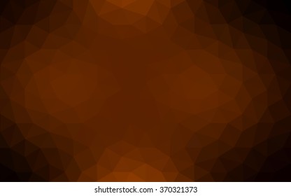 Dark orange polygonal illustration, which consist of triangles. Geometric background in Origami style with gradient. Triangular design for your business.