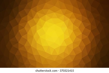 Dark orange polygonal illustration, which consist of triangles. Geometric background in Origami style with gradient. Triangular design for your business.