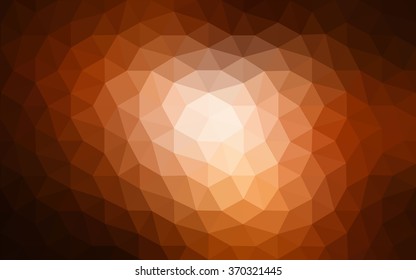 Dark orange polygonal illustration, which consist of triangles. Geometric background in Origami style with gradient. Triangular design for your business.