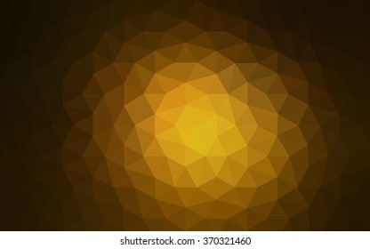 Dark orange polygonal illustration, which consist of triangles. Geometric background in Origami style with gradient. Triangular design for your business.