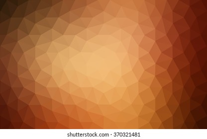 Dark orange polygonal illustration, which consist of triangles. Geometric background in Origami style with gradient. Triangular design for your business.