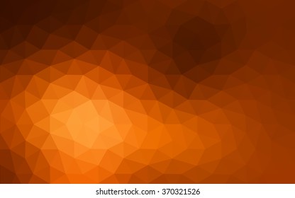 Dark orange polygonal illustration, which consist of triangles. Geometric background in Origami style with gradient. Triangular design for your business.