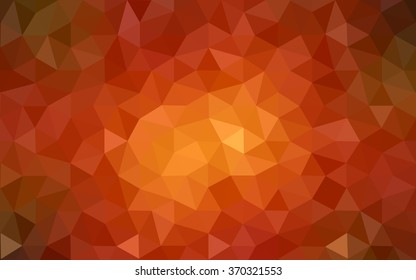 Dark orange polygonal illustration, which consist of triangles. Geometric background in Origami style with gradient. Triangular design for your business.
