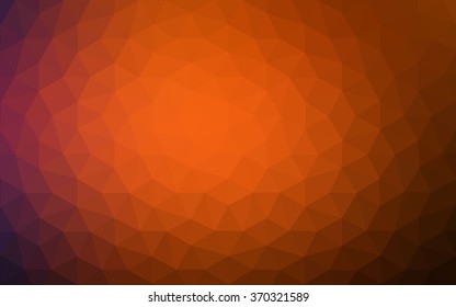 Dark orange polygonal illustration, which consist of triangles. Geometric background in Origami style with gradient. Triangular design for your business.