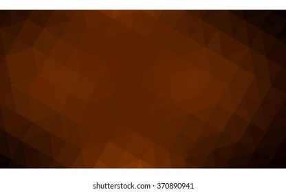 Dark orange polygonal illustration, which consist of triangles. Geometric background in Origami style with gradient. Triangular design for your business.