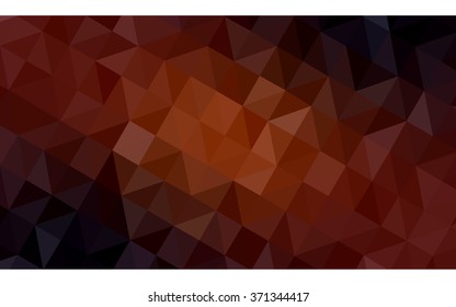 Dark orange polygonal illustration, which consist of triangles. Geometric background in Origami style with gradient. Triangular design for your business.