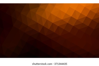 Dark orange polygonal illustration, which consist of triangles. Geometric background in Origami style with gradient. Triangular design for your business.