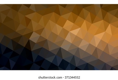 Dark orange polygonal illustration, which consist of triangles. Geometric background in Origami style with gradient. Triangular design for your business.