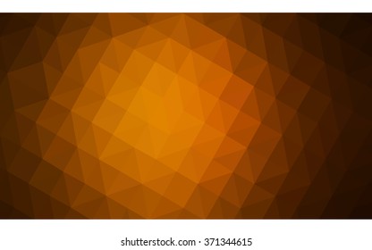 Dark orange polygonal illustration, which consist of triangles. Geometric background in Origami style with gradient. Triangular design for your business.