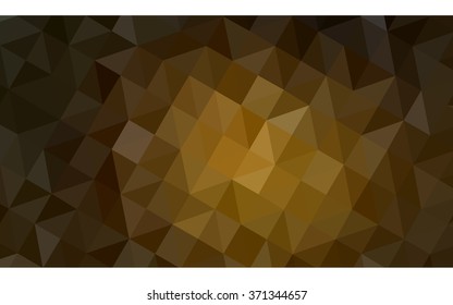 Dark orange polygonal illustration, which consist of triangles. Geometric background in Origami style with gradient. Triangular design for your business.