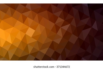 Dark orange polygonal illustration, which consist of triangles. Geometric background in Origami style with gradient. Triangular design for your business.