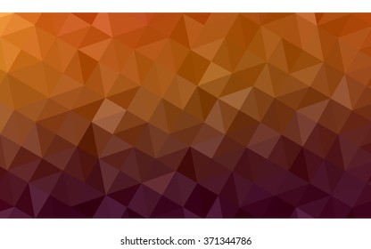 Dark orange polygonal illustration, which consist of triangles. Geometric background in Origami style with gradient. Triangular design for your business.