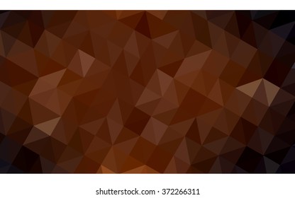 Dark orange polygonal illustration, which consist of triangles. Geometric background in Origami style with gradient. Triangular design for your business.