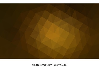 Dark orange polygonal illustration, which consist of triangles. Geometric background in Origami style with gradient. Triangular design for your business.