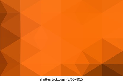 Dark orange polygonal illustration, which consist of triangles. Geometric background in Origami style with gradient. Triangular design for your business.