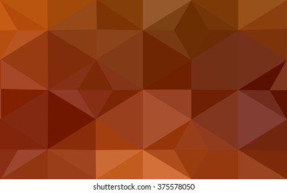 Dark orange polygonal illustration, which consist of triangles. Geometric background in Origami style with gradient. Triangular design for your business.