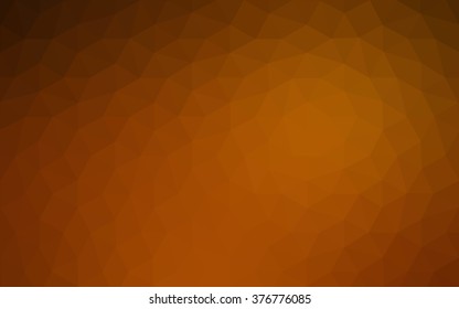 Dark orange polygonal illustration, which consist of triangles. Geometric background in Origami style with gradient. Triangular design for your business.