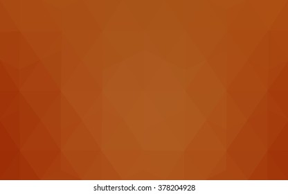 Dark orange polygonal illustration, which consist of triangles. Geometric background in Origami style with gradient. Triangular design for your business.