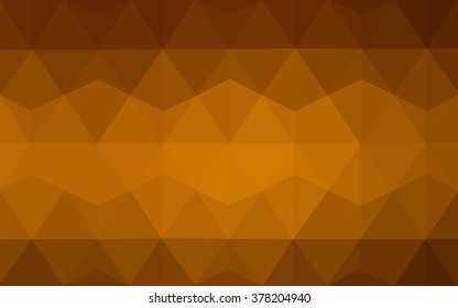 Dark orange polygonal illustration, which consist of triangles. Geometric background in Origami style with gradient. Triangular design for your business.