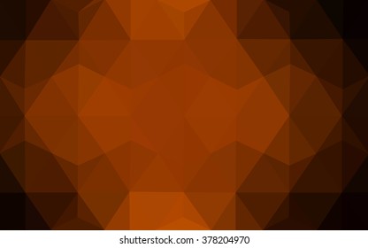 Dark orange polygonal illustration, which consist of triangles. Geometric background in Origami style with gradient. Triangular design for your business.