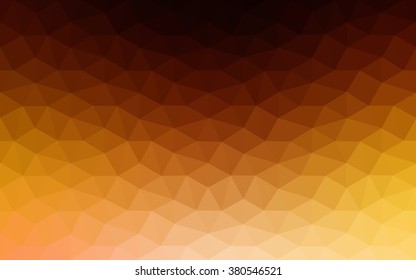 Dark orange polygonal illustration, which consist of triangles. Geometric background in Origami style with gradient. Triangular design for your business.