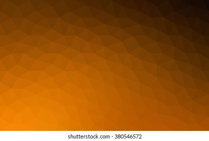 Dark orange polygonal illustration, which consist of triangles. Geometric background in Origami style with gradient. Triangular design for your business.