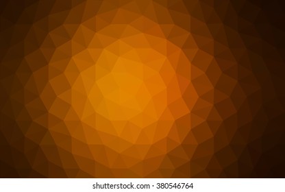 Dark orange polygonal illustration, which consist of triangles. Geometric background in Origami style with gradient. Triangular design for your business.