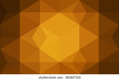 Dark orange polygonal illustration, which consist of triangles. Geometric background in Origami style with gradient. Triangular design for your business.