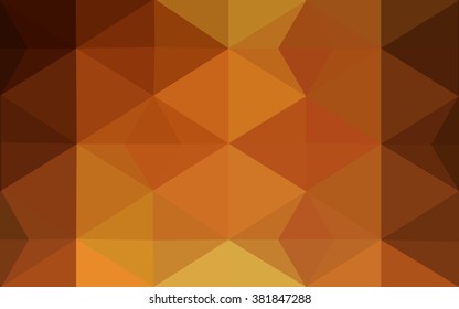 Dark orange polygonal illustration, which consist of triangles. Geometric background in Origami style with gradient. Triangular design for your business.