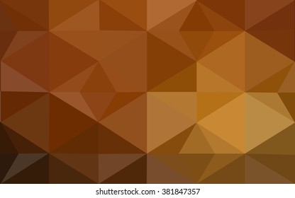 Dark orange polygonal illustration, which consist of triangles. Geometric background in Origami style with gradient. Triangular design for your business.