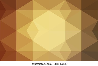 Dark orange polygonal illustration, which consist of triangles. Geometric background in Origami style with gradient. Triangular design for your business.