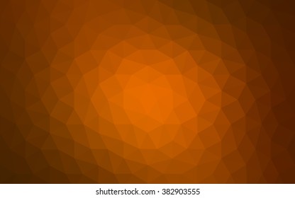 Dark orange polygonal illustration, which consist of triangles. Geometric background in Origami style with gradient. Triangular design for your business.