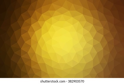 Dark orange polygonal illustration, which consist of triangles. Geometric background in Origami style with gradient. Triangular design for your business.