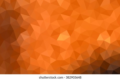 Dark orange polygonal illustration, which consist of triangles. Geometric background in Origami style with gradient. Triangular design for your business.