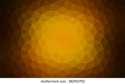Dark orange polygonal illustration, which consist of triangles. Geometric background in Origami style with gradient. Triangular design for your business.