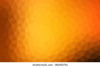 Dark orange polygonal illustration, which consist of triangles. Geometric background in Origami style with gradient. Triangular design for your business.