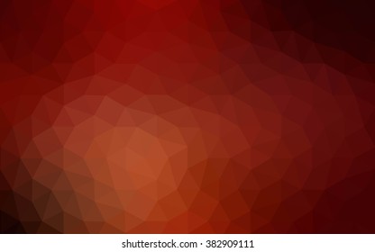 Dark orange polygonal illustration, which consist of triangles. Geometric background in Origami style with gradient. Triangular design for your business.