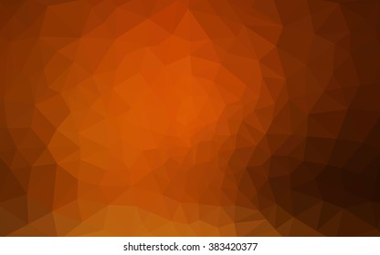 Dark orange polygonal illustration, which consist of triangles. Geometric background in Origami style with gradient. Triangular design for your business.