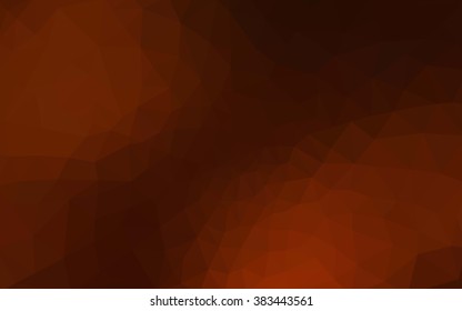 Dark orange polygonal illustration, which consist of triangles. Geometric background in Origami style with gradient. Triangular design for your business.