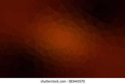 Dark orange polygonal illustration, which consist of triangles. Geometric background in Origami style with gradient. Triangular design for your business.
