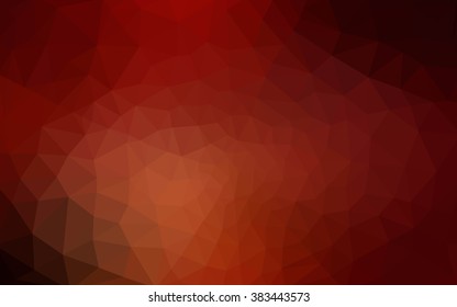 Dark orange polygonal illustration, which consist of triangles. Geometric background in Origami style with gradient. Triangular design for your business.