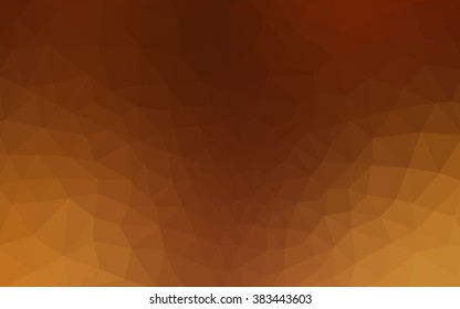 Dark orange polygonal illustration, which consist of triangles. Geometric background in Origami style with gradient. Triangular design for your business.