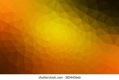 Dark orange polygonal illustration, which consist of triangles. Geometric background in Origami style with gradient. Triangular design for your business.