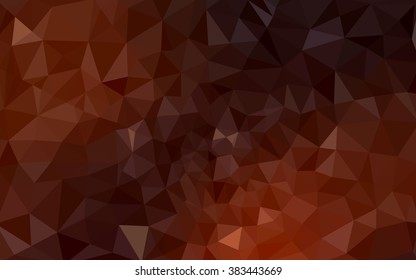 Dark orange polygonal illustration, which consist of triangles. Geometric background in Origami style with gradient. Triangular design for your business.