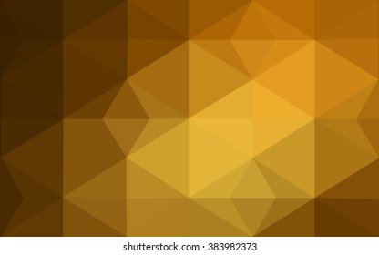 Dark orange polygonal illustration, which consist of triangles. Geometric background in Origami style with gradient. Triangular design for your business.