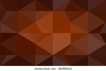 Dark orange polygonal illustration, which consist of triangles. Geometric background in Origami style with gradient. Triangular design for your business.