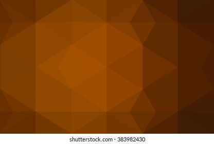 Dark orange polygonal illustration, which consist of triangles. Geometric background in Origami style with gradient. Triangular design for your business.